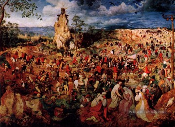  Bruegel Art - La Procession au Calvaire Flamand Renaissance Paysan Pieter Bruegel l’Ancien